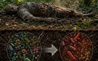El microbioma del suelo puede cambiar después de que un cadáver permanece en un lugar