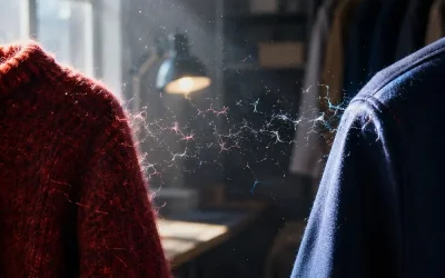 Las fibras textiles pueden transferirse incluso sin que dos personas se toquen