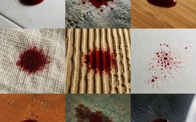 La superficie donde cae la sangre puede cambiar la apariencia de una mancha