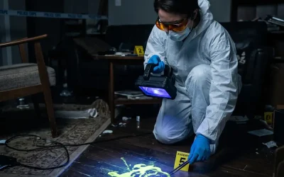 La luz forense puede hacer visibles algunos fluidos que no se distinguen a simple vista