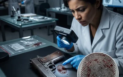 Una huella dactilar puede quedar marcada por la sangre sin ser una huella de sangre