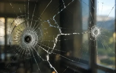 Una fractura en el vidrio puede revelar cuál impacto ocurrió primero