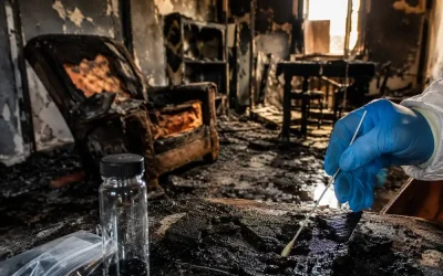 Un incendio puede destruir el líquido inflamable, pero dejar sus huellas químicas