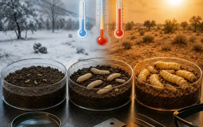 La temperatura puede cambiar por completo la velocidad de desarrollo de una larva