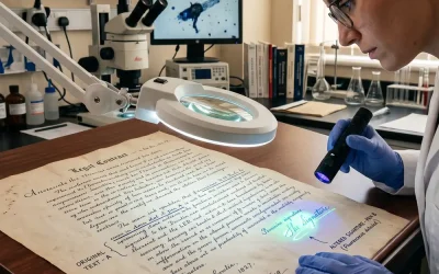 La tinta puede revelar si diferentes partes de un documento fueron escritas con bolígrafos distintos