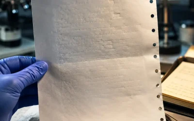 Una hoja puede conservar la escritura de una página que ya fue retirada