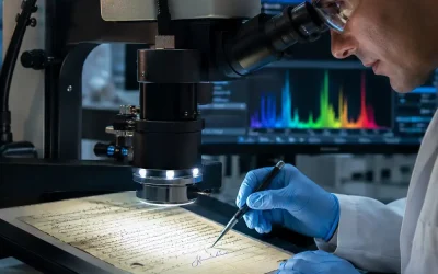 La edad de una tinta puede estudiarse sin cortar ni extraer el documento
