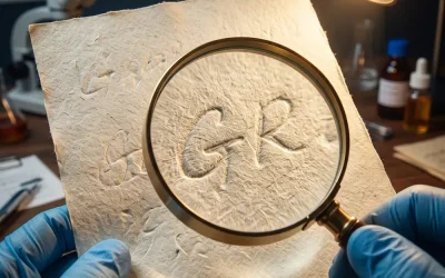 La superficie del papel puede conservar microrelieves producidos al escribir