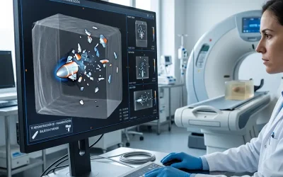 La tomografía computarizada puede mostrar cómo se fragmentó un proyectil dentro de un objeto