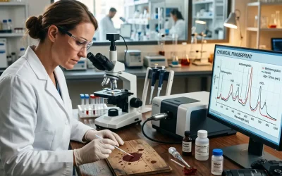 La edad de una mancha de sangre podría estimarse mediante su “huella química”